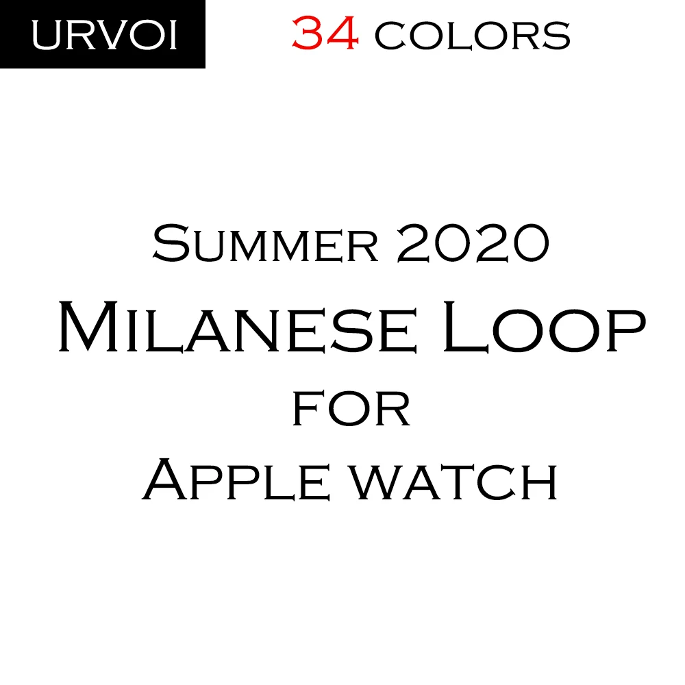 Сетчатый ремешок URVOI для apple watch series 6 SE 5 4 3 2 1 Миланская петля iwatch нержавеющая сталь