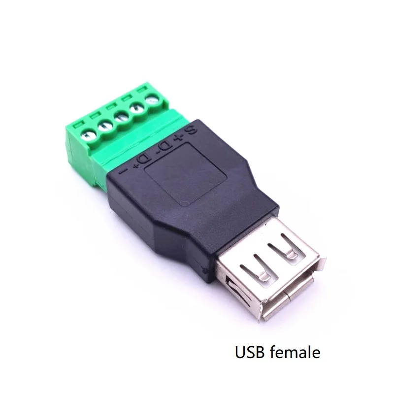 5 шт./лот USB папа к винту 5pin разъем или гнездо клеммные разъемы|Соединители| |