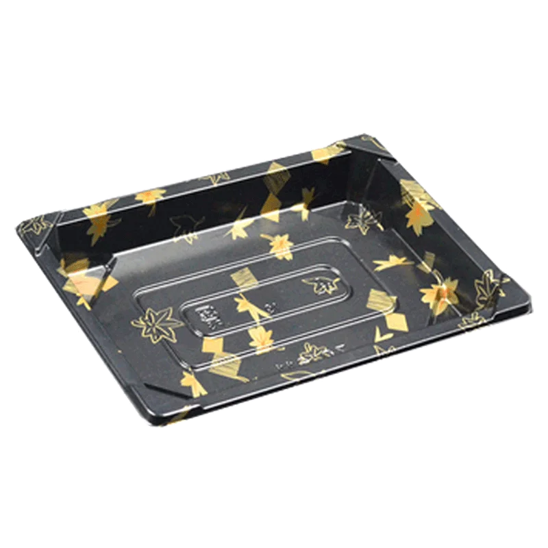 

50pack Disposable Sushi Containers Cake Plate with Lid Sushi Box Packaging Take Out Box