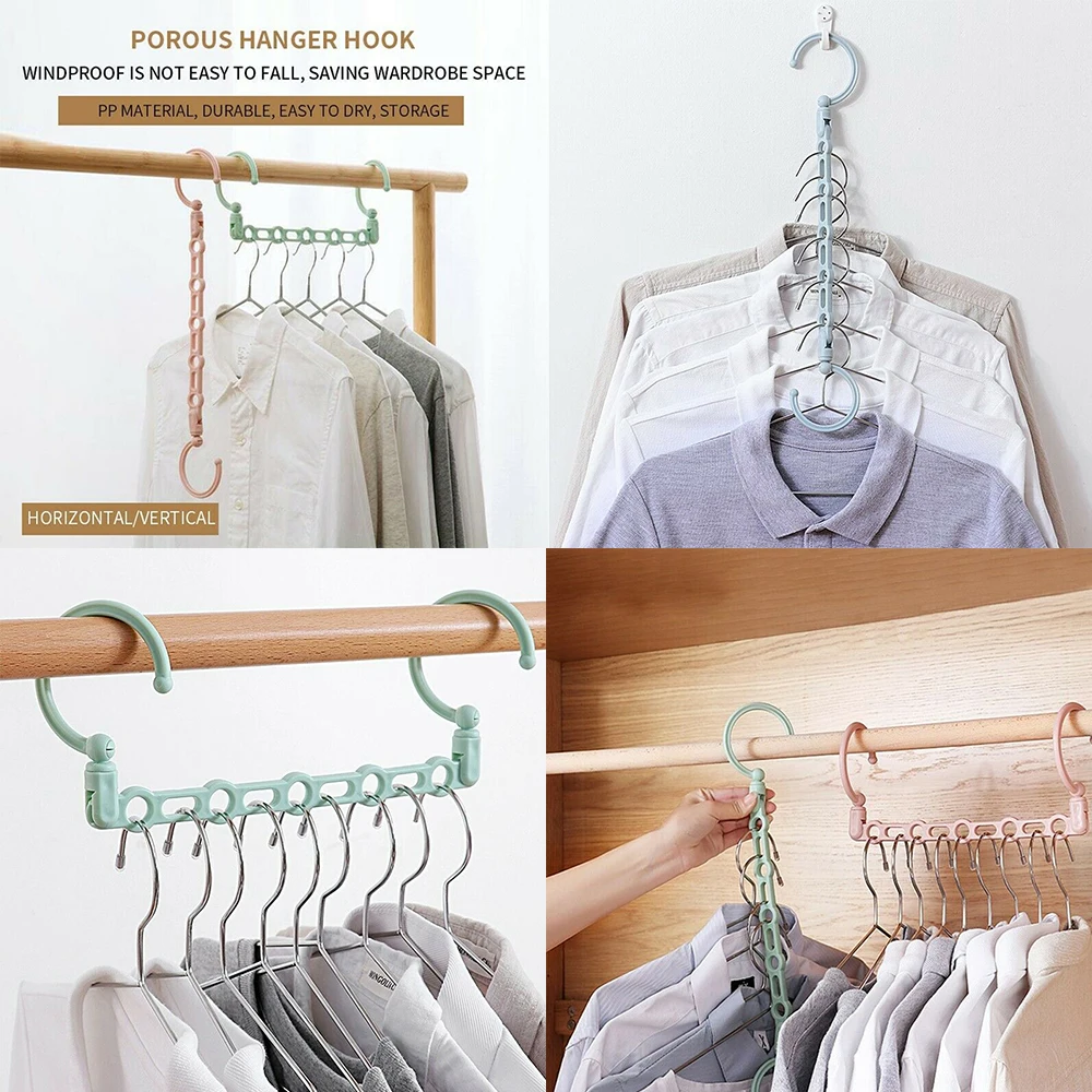 Горячая Волшебная компактная вешалка для одежды с крюком органайзер шкафа