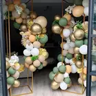 Зеленый Шампанский воздушный шар в стиле ретро, металлический золотой воздушный шар, украшение на день рождения, для детей, для будущей мамы, украшение для свадебной вечеринки, для взрослых, на день рождения