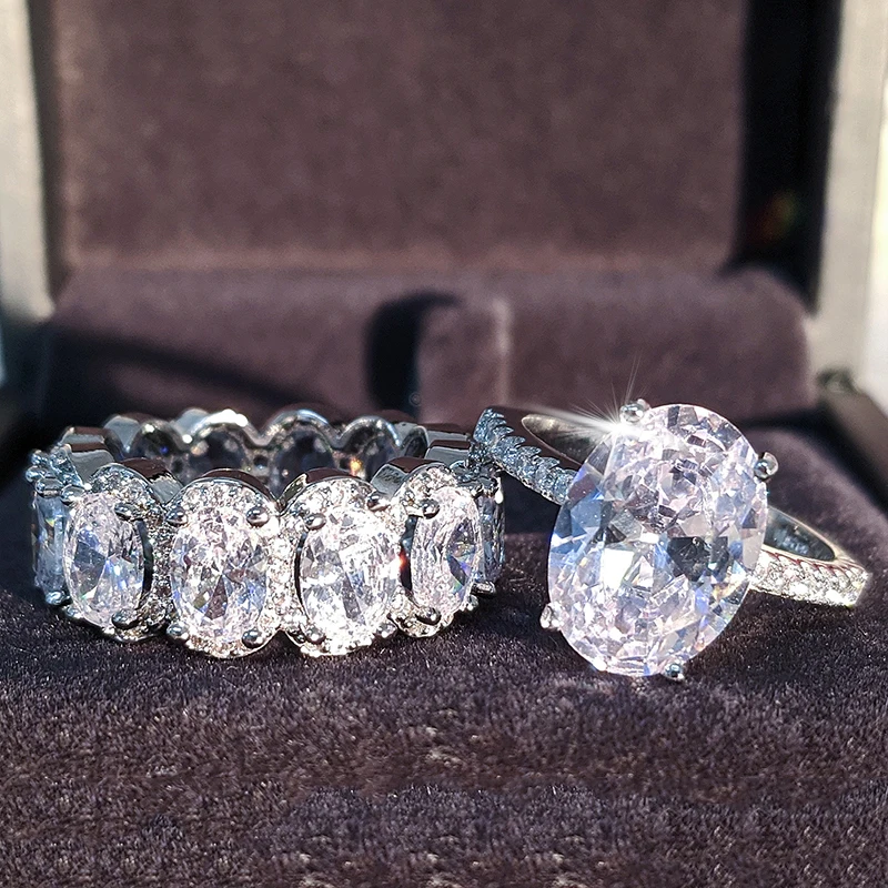 Женское кольцо из серебра 925 пробы с овальным камнем | Украшения и аксессуары