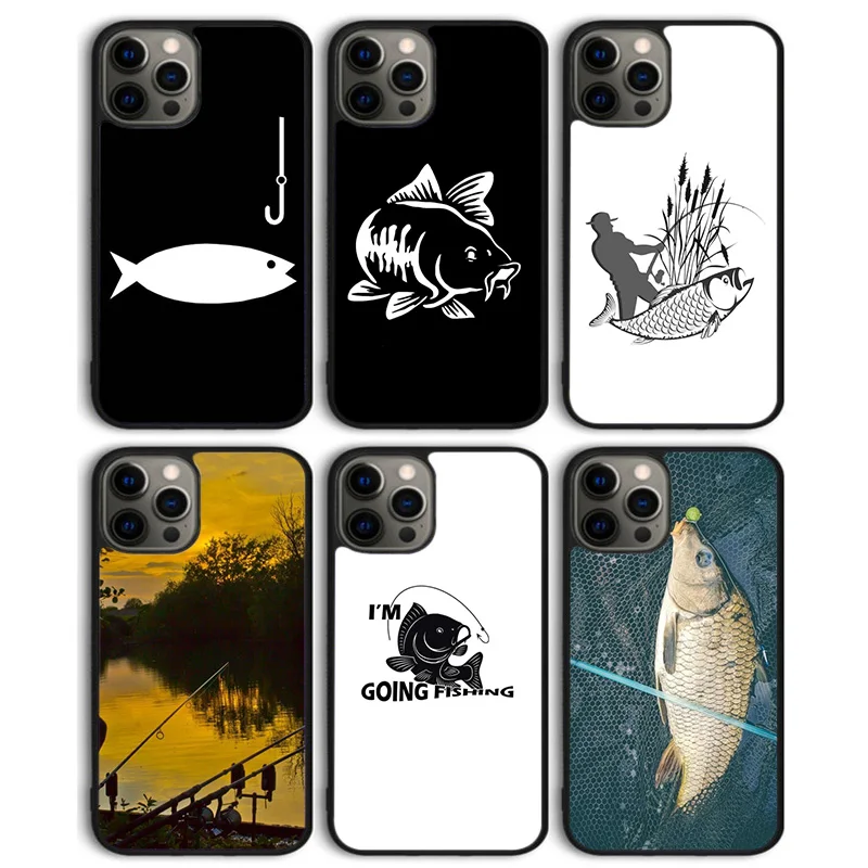 Чехол для телефона с рисунком рыбы и карпа задняя крышка iPhone 13 11 12 Pro Max mini XS XR X 8 Plus 7