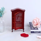 1:12 миниатюрный деревянный шкаф-витрина для кукольного домика шкаф-витрина книжный шкаф декор для кукольного домика