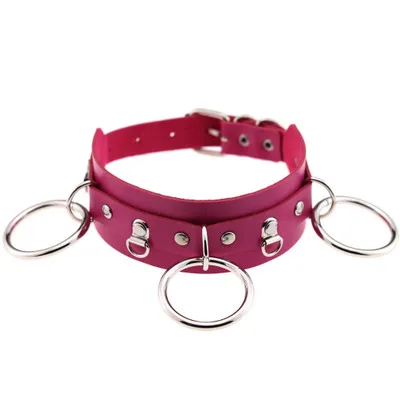 Punk Collar-15 15 цветов кожаное колье ожерелье s Регулируемый Круг панк воротник ожерелье для женщин - Окраска металла: Punk Collar-15