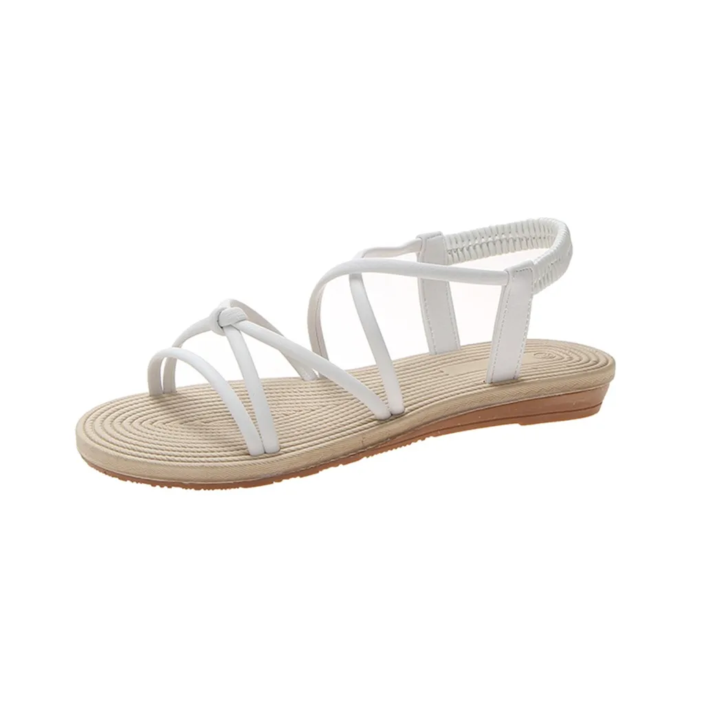 Стильные женские босоножки Пляжные крест обувь с открытым носком Женская \ x27s