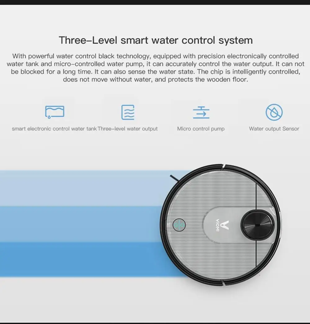 [Склад в России] Умный робот-пылесос VIOMI V2 Pro с функциями мощное всасывание LDS