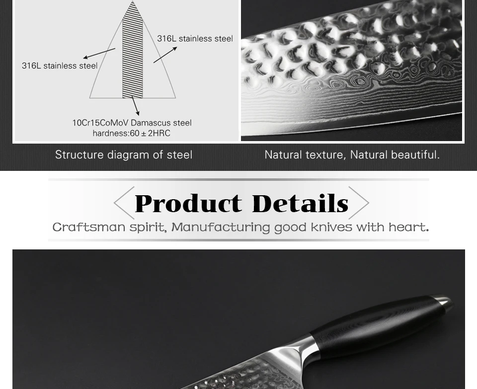 XINZUO " дюймовый нож Gyuto 10Cr15CoMoV японский Дамасская сталь Newarrival кухонные инструменты поварские ножи G10 Ручка