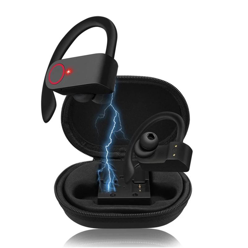 Wireless Earphones A Caletop, настоящие беспроводные наушники, TWS, Bluetooth, наушники 5,0, с зарядным устройством, спортивные, с крючком, Bluetooth наушники для iphone, xiaomi - Цвет: Wireless Earphones A