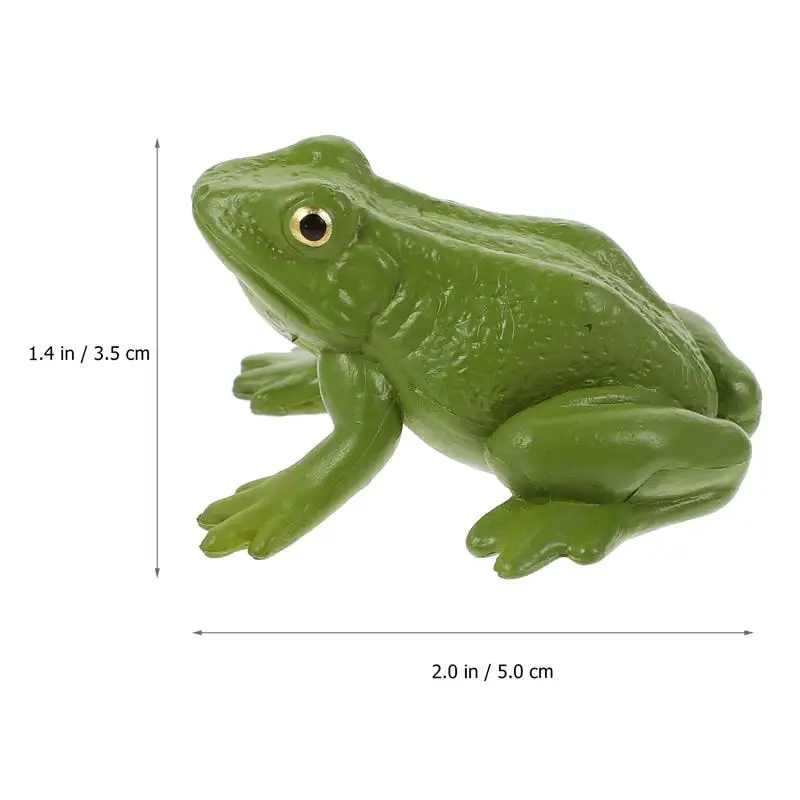 

1Pc Frog Figurine Realistic Nice Frog Model Ornament Teaching Prop Educational Toy