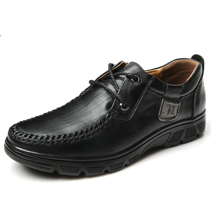 

Plus Size Men Oxfords 100% Soft Genuine Leather Shoes Men Casual Shoes Height Increasing Business Men Shoes High-Quality
