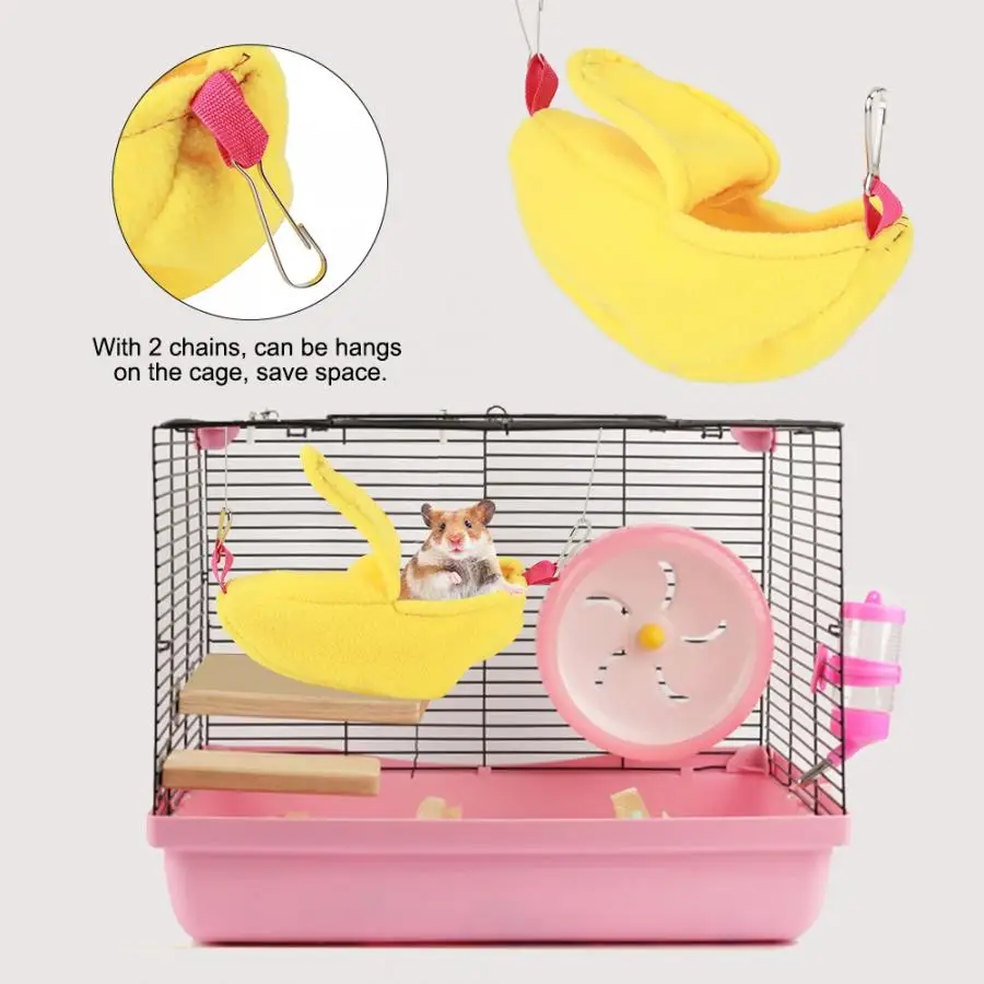 Домик хомяка клетка зима маленький питомец в форме банана переноска для висячий