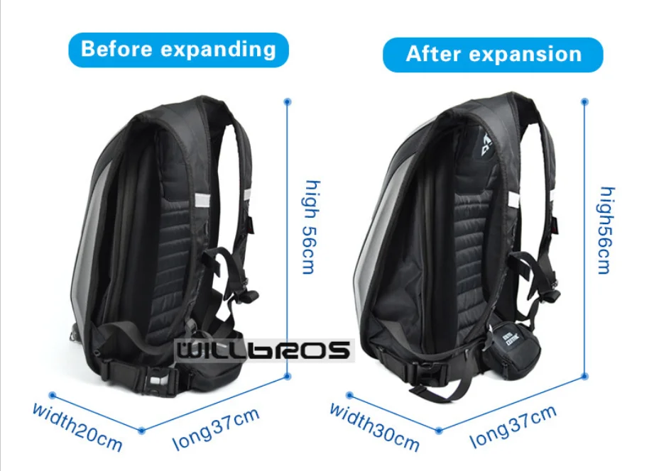 

Dain Motorcycle Backpack Riding Bag Waterproof Motorcycle Backpack Touring Luggage Bag Hard Shell Carbon Fiber
