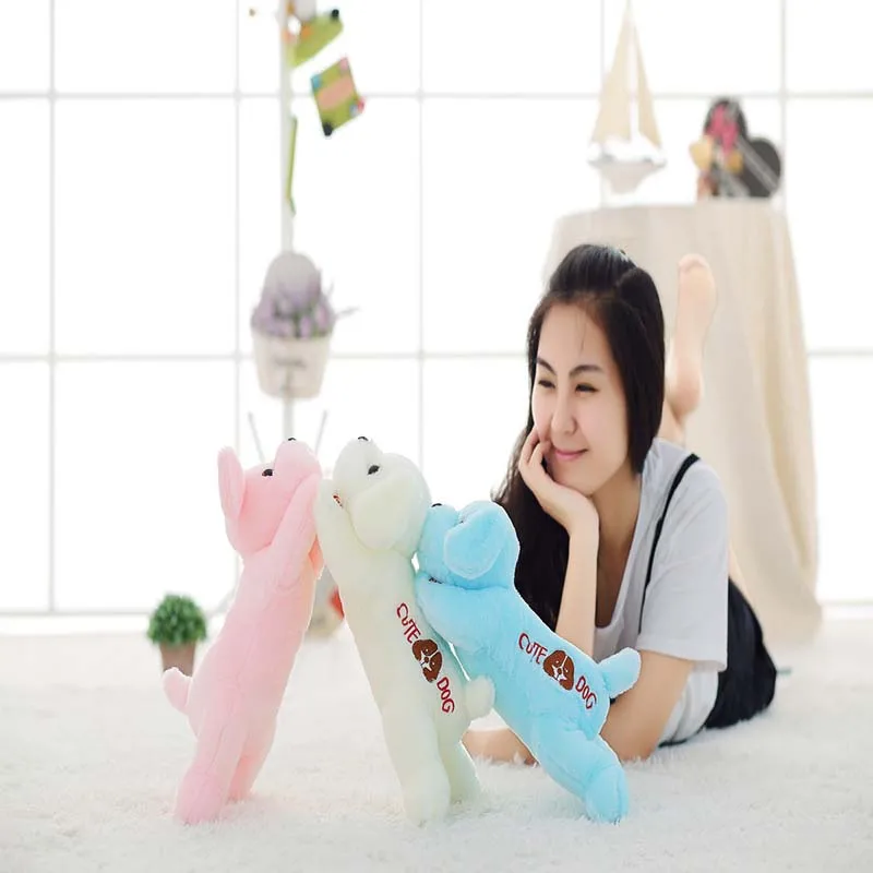 1 шт. 35 см креативный светильник светодиодный плюшевый собака чучела животных