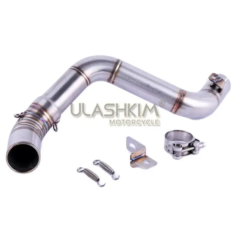 Мотоцикл из углеродного волокна выхлопная система средняя труба без шнуровки