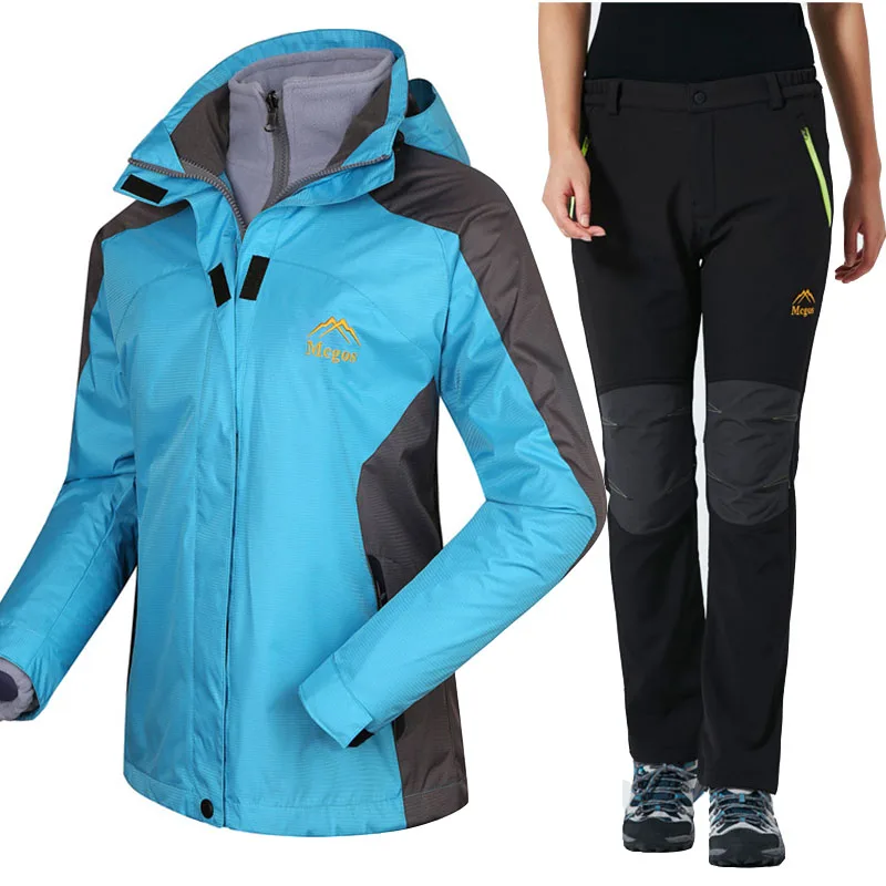 Водонепроницаемый лыжный костюм для женщин лыжная куртка брюки зимняя уличная