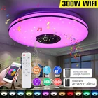 Светодиодный потолочный светильник 300 Вт, Wi-Fi, RGB, с регулируемой яркостью, освещение для дома, музыкальный светильник с приложением и динамиком bluetooth, умный потолочный светильник с пультом дистанционного управления