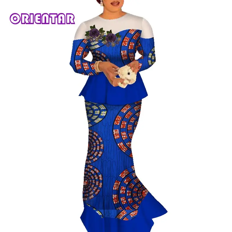 Комплект из 2 предметов африканская Женская юбка костюм с Африканским принтом