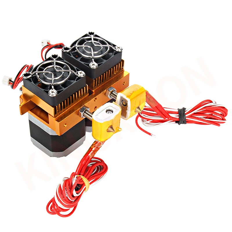 MK8 двухголовочный экструдер 12V40W 3D принтеры запчасти сопло 0.м Ouble Hotend