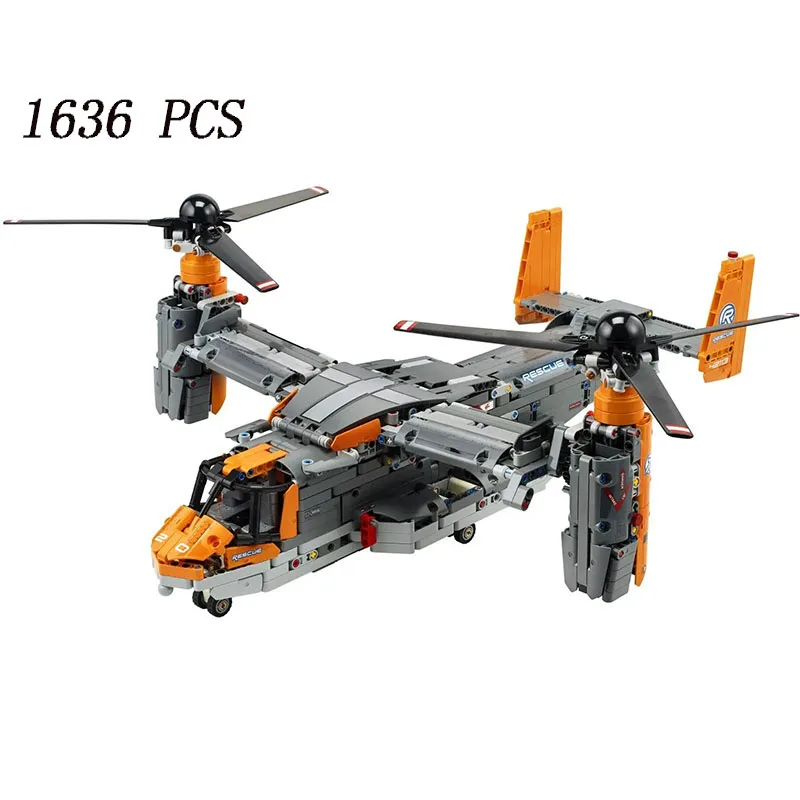

1636 PCS new aircraft fighter Bell-Boeing V-22 Osprey Building Blocks bricks Kids Christmas Toys Gifts space wars blocks