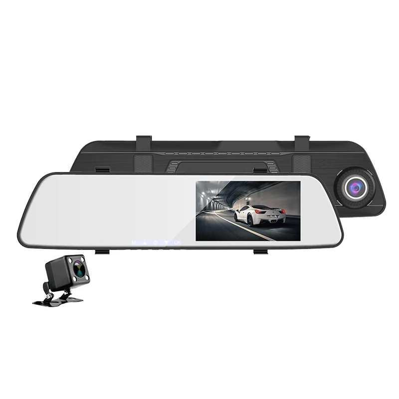 1080P Автомобильная камера заднего вида зеркальный видеорегистратор черный ящик с
