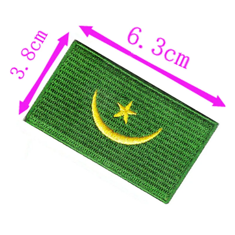 Нашивка с вышивкой в виде флага страны ширину 6 3 см. высокое качество железо на