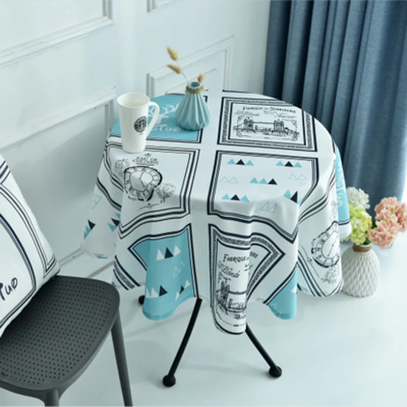 Брендовая скатерть из полиэстера и хлопка в скандинавском стиле простая