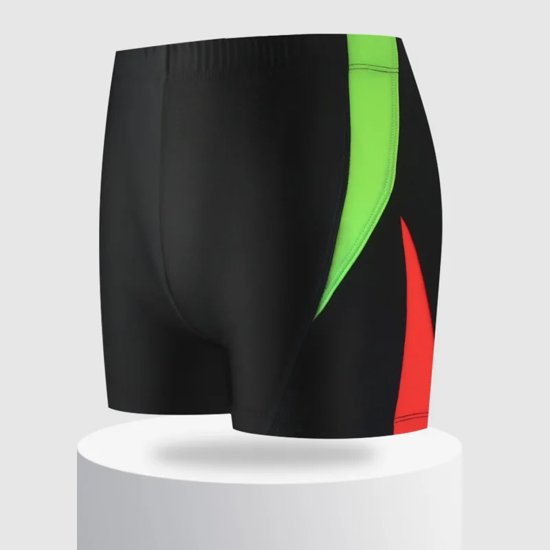 

Qrxiaer Mens Swim Shorts Quick Dry Summer Beach Board Swimwear Mesh Lining Swimming Trunks Patchwork Boxer Shorts