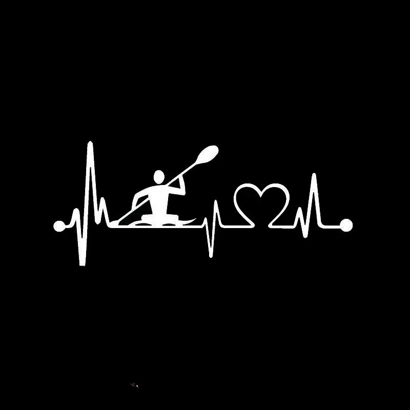 

14.5cm*6cm Car Sticker Personality Heart Lifeblood Kayak Fashion Creative Car Sticker