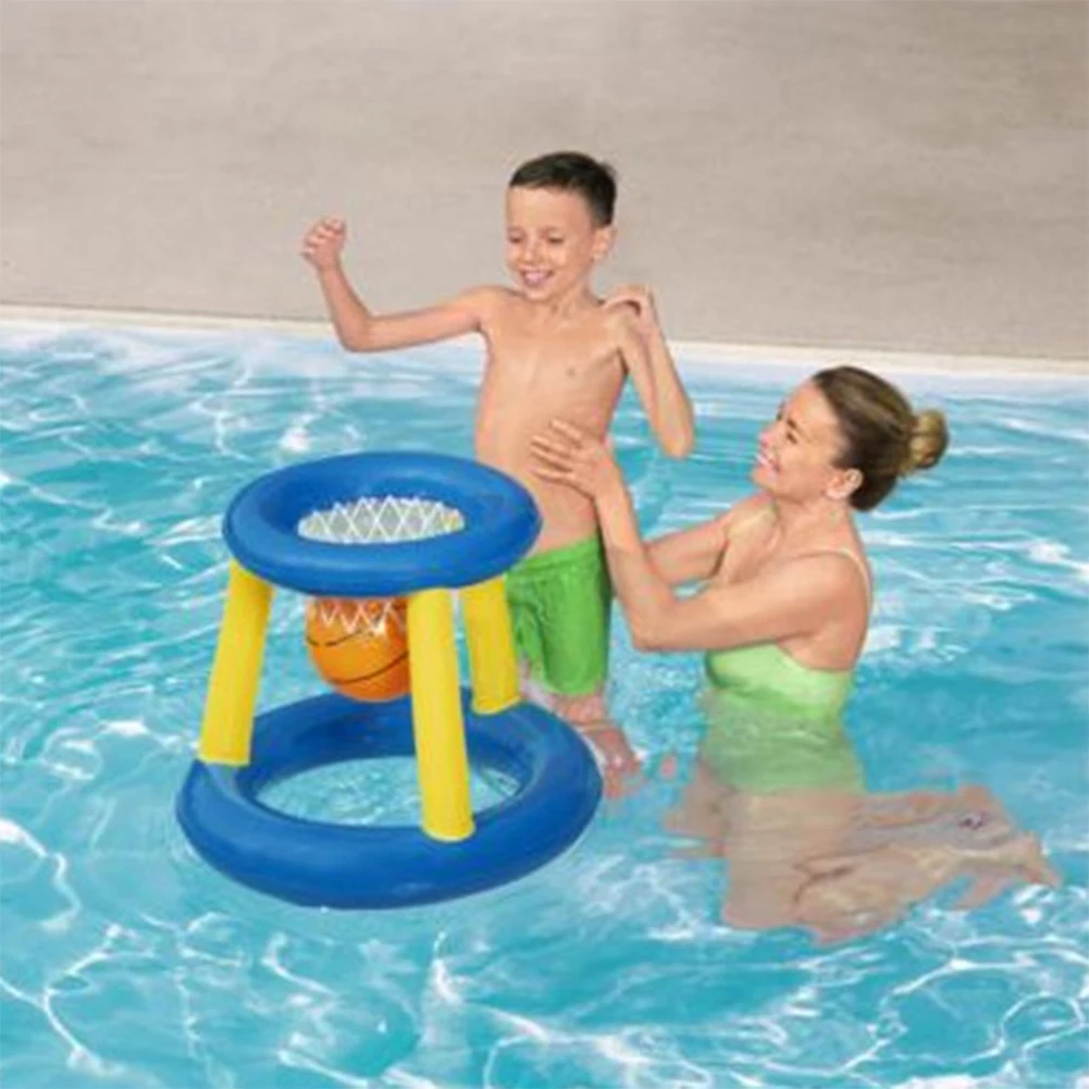 PVC Water Basketball Stand Inflatable Floating Hoop with Swimming Pool Game Toy | Спорт и развлечения