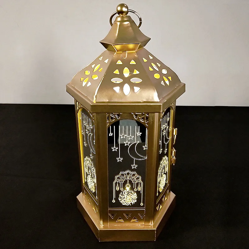 

Ranadan Ramadan Lamp Eid Eid Custom-made Iron Wind Lantern Crafts Arabian Lantern Study Lighting Home Decoration