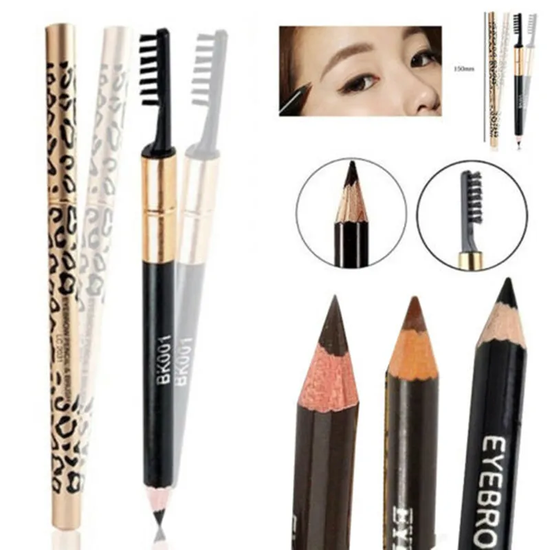 Водостойкая Женская ручка для бровей с двойной головкой стойкая черная и