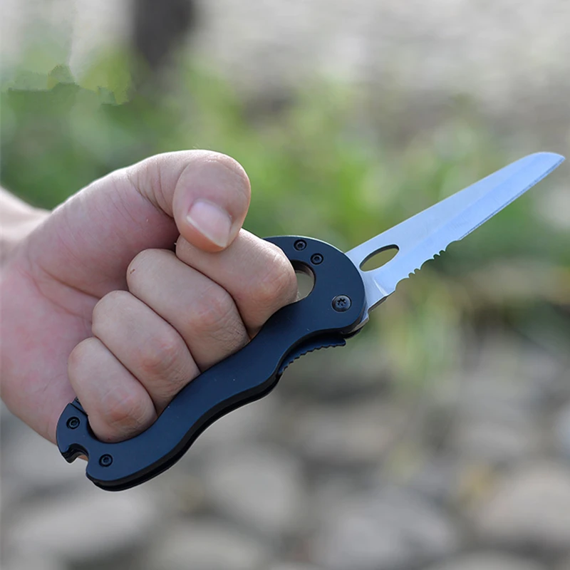 12 шт./лот 5 в 1 открытый карабин для выживания многофункциональный складной нож