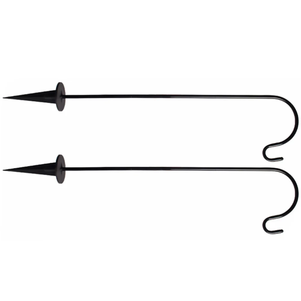 

2 Pcs Outdoor Shepherd Hooks In-Ground Shepherds Hook Lantern Hook Holder
