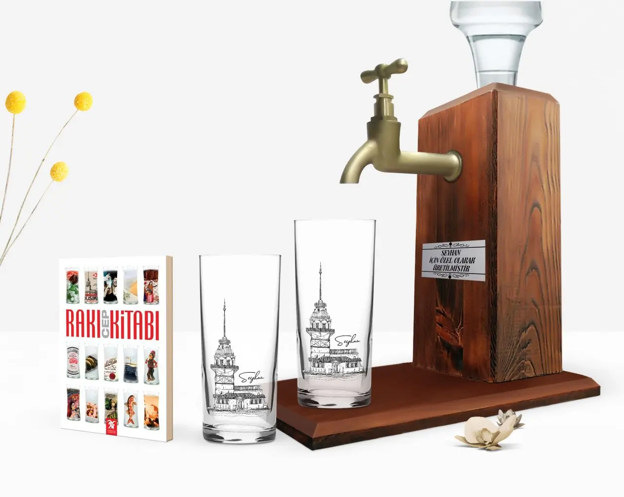 

Персонализированные красочные печать девушка башня дизайн двойной Arrack чашка деревянная стойка для стойки и мобильный Гостевая книга сваде...
