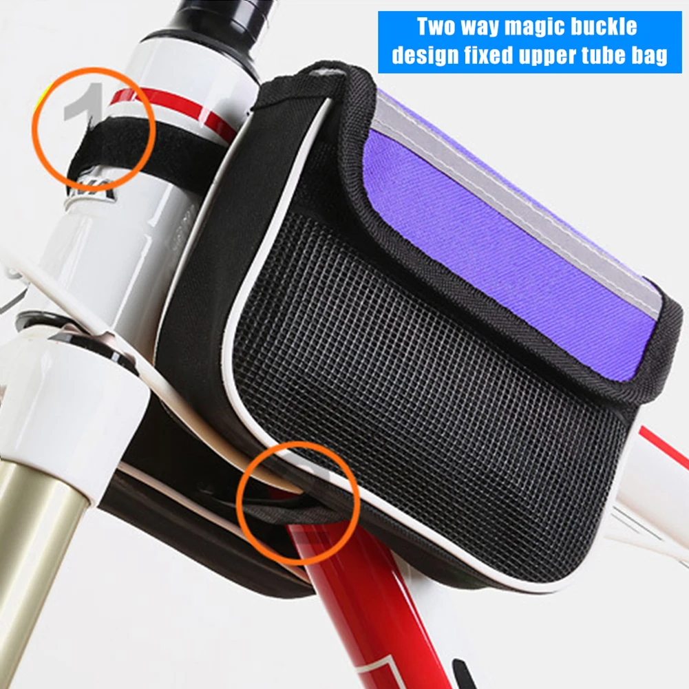 

Bicycle Front Tube Bags Mobile Phone Case Waterproof Saddle MTB Cycling Pouch MTB Bag Pack Bicycle Accessories