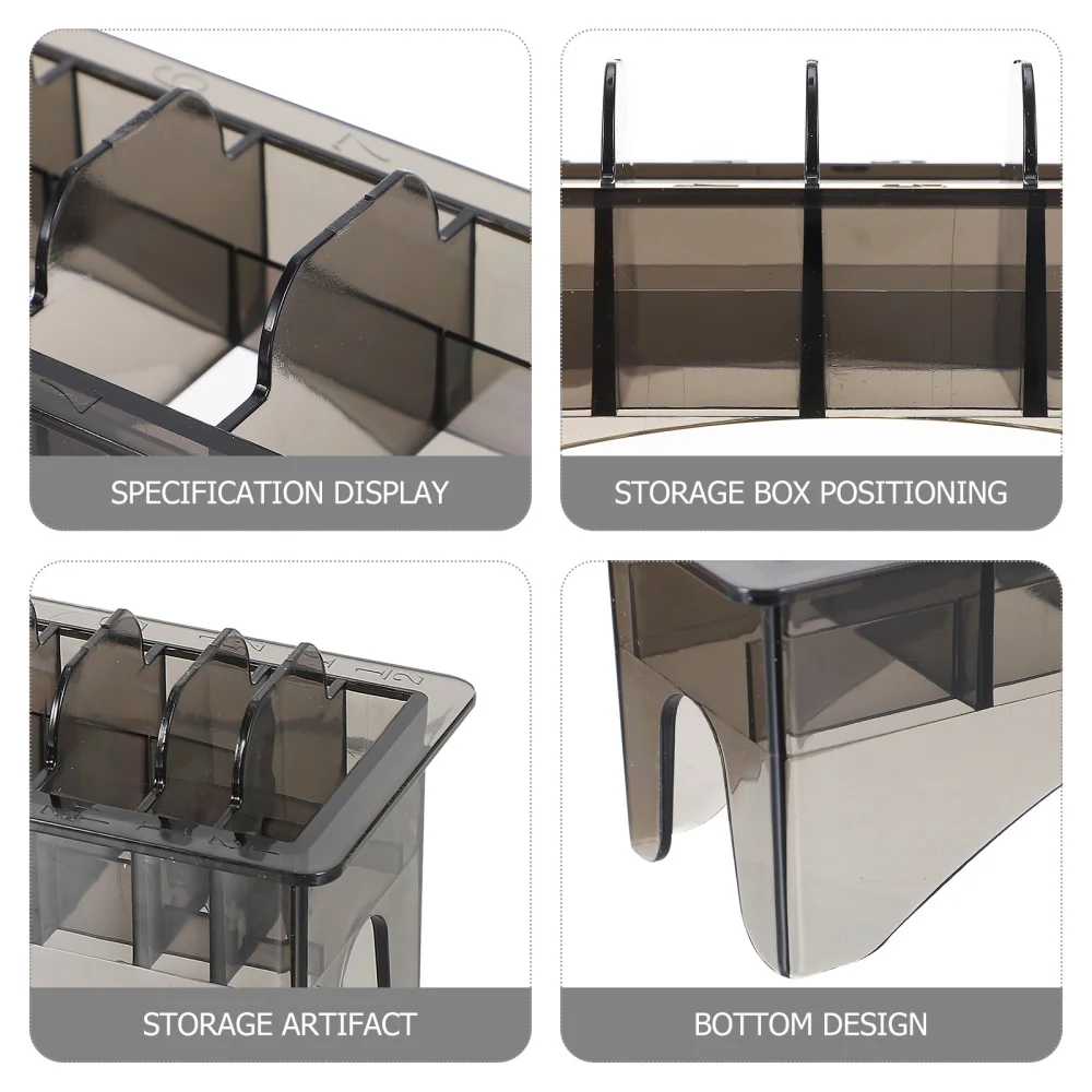 

1 Pc Transparent Comb Case Hair Tool Organizer Limit Comb Storage Box (Black)