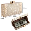 Contrast Color Acrylic Box Bags Hard Surface Women Elegant Shoulder Bags Rectangle Clutches Wedding Fashion Party Purse 2