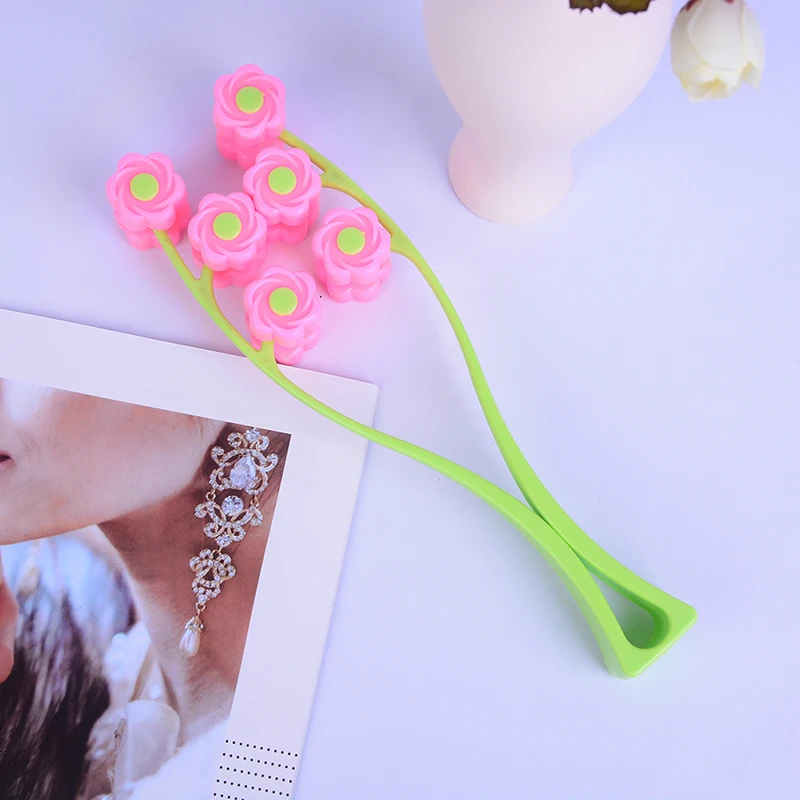 1 шт. массаж лица портативный подтяжка ролик форма цветка эластичный против