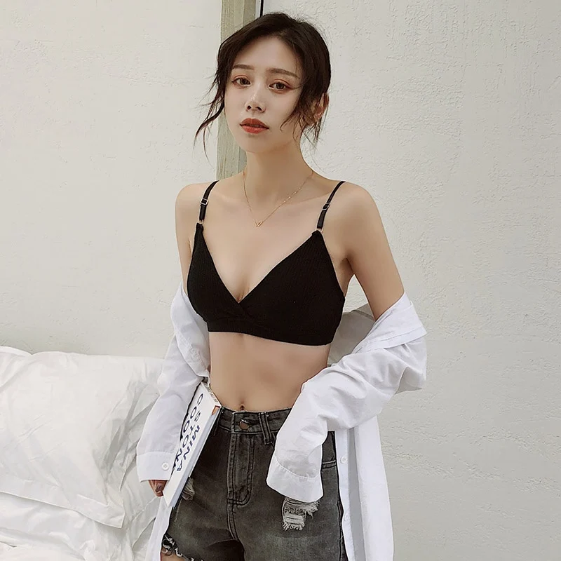 Бюстгальтер женский тонкий бесшовный без косточек пикантное нижнее белье с