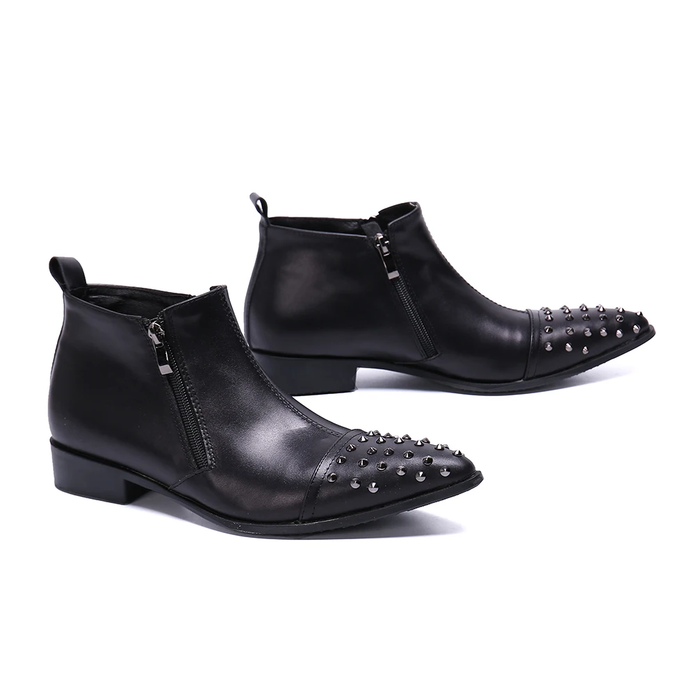 Christia Bella британский стиль Мужская обувь из натуральной кожи Сапоги в стиле панк