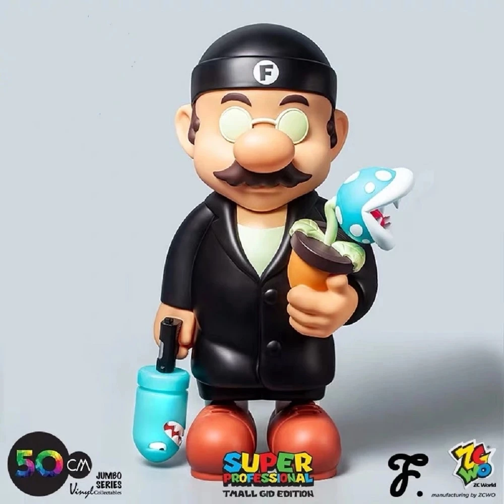 

50 см ПВХ игрушечная фигурка большая модель гриб Рождественский подарок Kaw Super Mario борода дядюшка рука офисные куклы подарки для друзей колле...