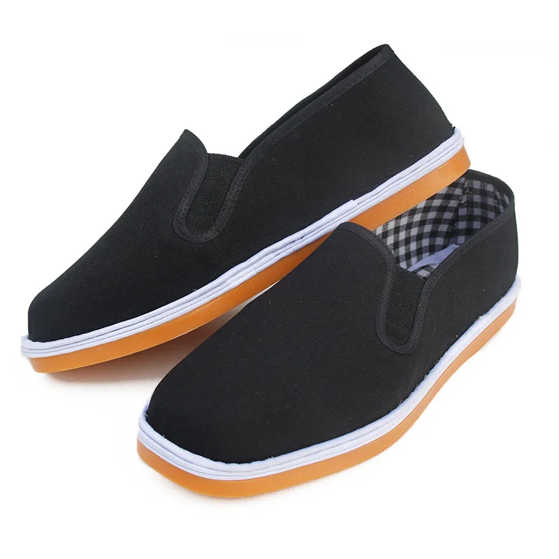 

Старые Пекинские тканевые ботинки, мужские ботинки, тысяча черных тканевых ботинок с коровьей подошвой, хлопковые тканевые ботинки