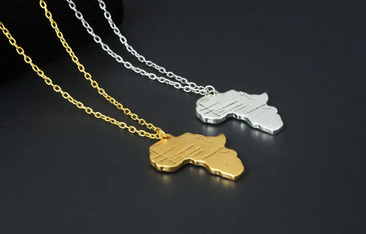 Ожерелье с картой Африки сердцем подвеска Южной модные ожерелья символикой
