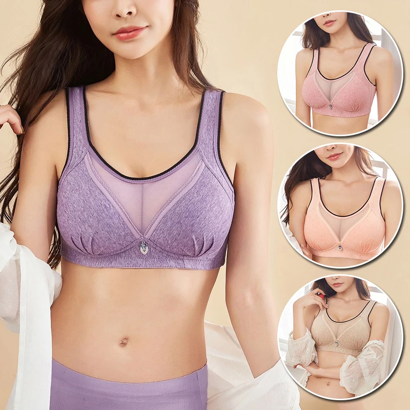 

Заводская поставка, массажный бюстгальтер без стальных колец, топ, тонкая форма, чашка для женщин среднего возраста, гладкий антибликовый б...