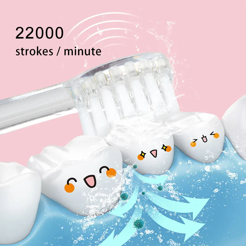 

Seago Seago Children's Electric Toothbrush LED Light Waterproof Soft Fur Low Shock Sound Wave 3-6 Years Old Toddler and Baby Too