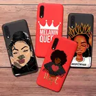 Меланина попсовое королева чехол для телефона Galaxy A51 A71 A50 S20 S10 S9 S8 плюс S10 E A21 афро для девочек черного цвета Magic мягкий чехол из ТПУсиликона