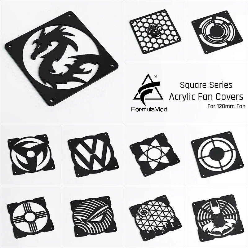 Fm FanCover акриловые квадратные крышки вентилятора крышка для вентиляторов 120 мм