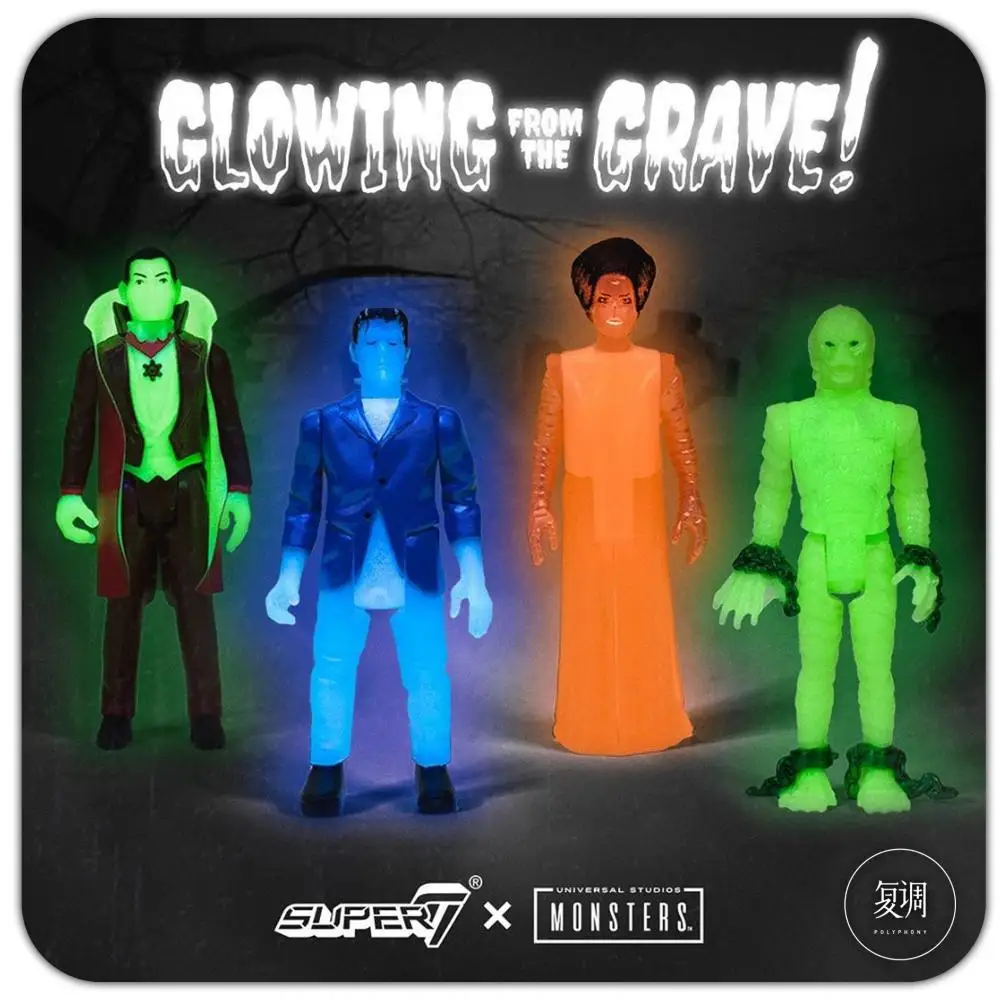 

Super7 Monsters Glowing From The Grave Action Figure 3.75Inch Collectible Figurine Halloween Gift Horror Toys For Boys