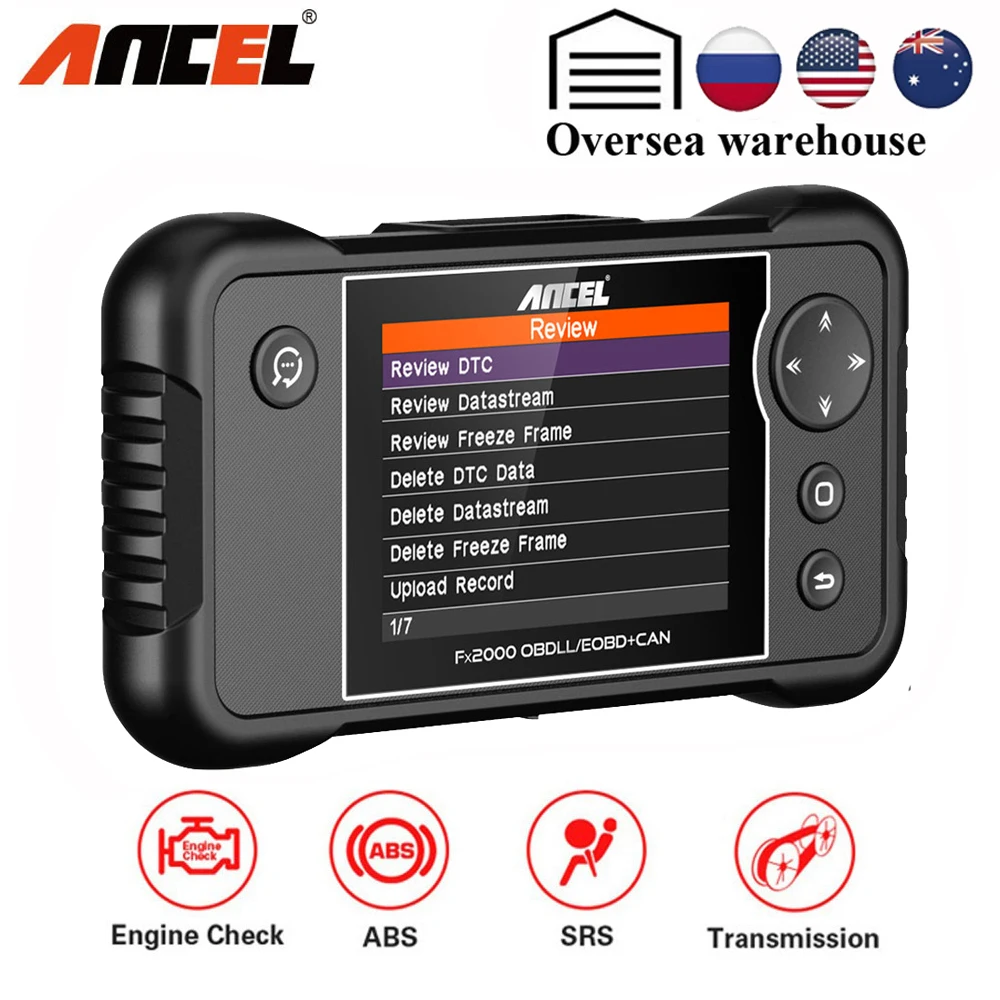 

ANCEL FX2000 OBD2 Automotive Scanner Professional ABS Engine Transmission Airbag System Diagnostic Autotools OBDII Code Reader